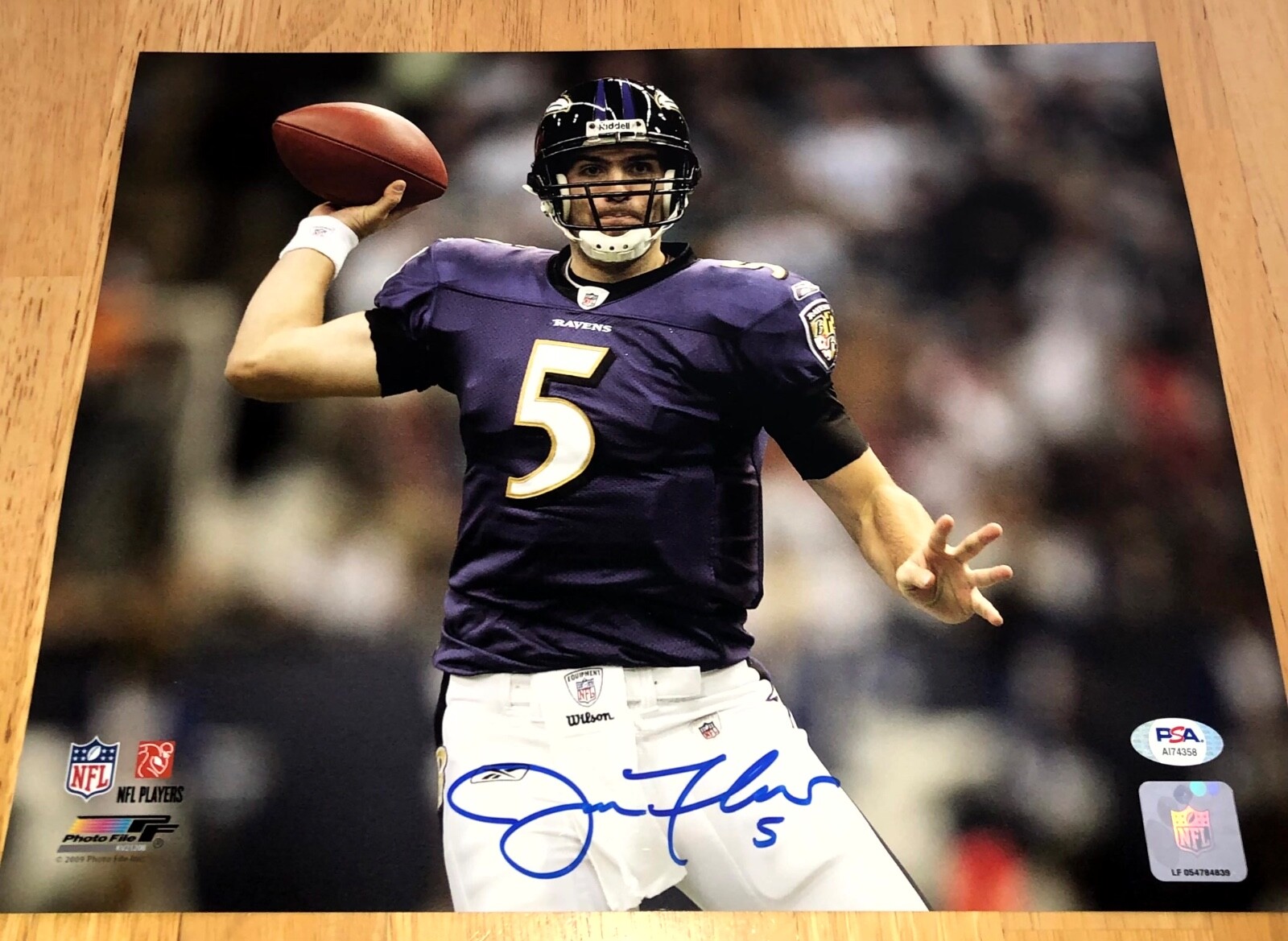 Joe Flacco Autographed Signed Baltimore Ravens 11x14 Photo PSA D 