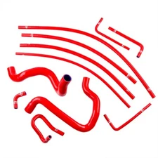 Radiator & Heater Hose Kit for 1988-94 Ford F150 F250 F350 Bronco 5.0L 5.8L Red