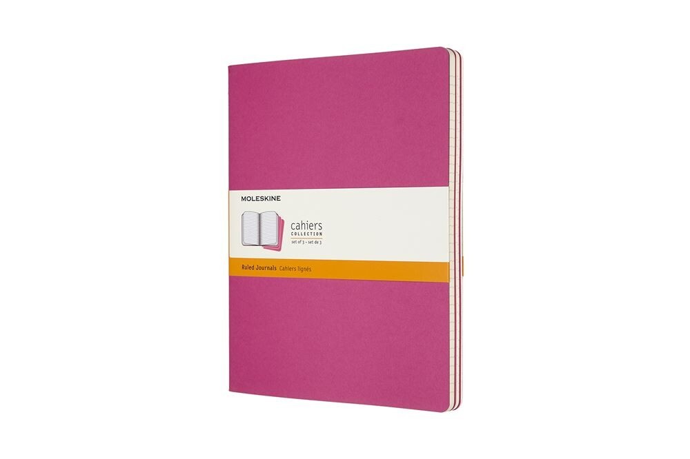 Set de 3 cahiers très grand format Moleskine lignés Rose