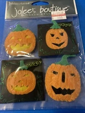Jolee’s Boutique Sticker Collage Jack-O-Lantern (SPJB025) Pumpkin Felt Stickers
