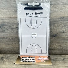 Basketball Coach Dry Erase Clipboard First Team White W/ Marker
