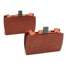 Lot of 2 Baco 23E10 Contact Blocks For 22mm Devices, Normally Open, 660V AC 16A