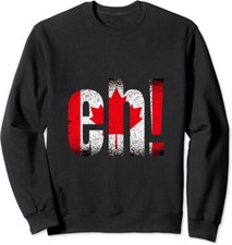 Eh Canada Gift Flag Canada Pride Vintage Maple Leaf Unisex Crewneck Sweatshirt