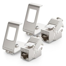 2x CAT 6a Keystone Jack Modul RJ45 STP + 2x H...