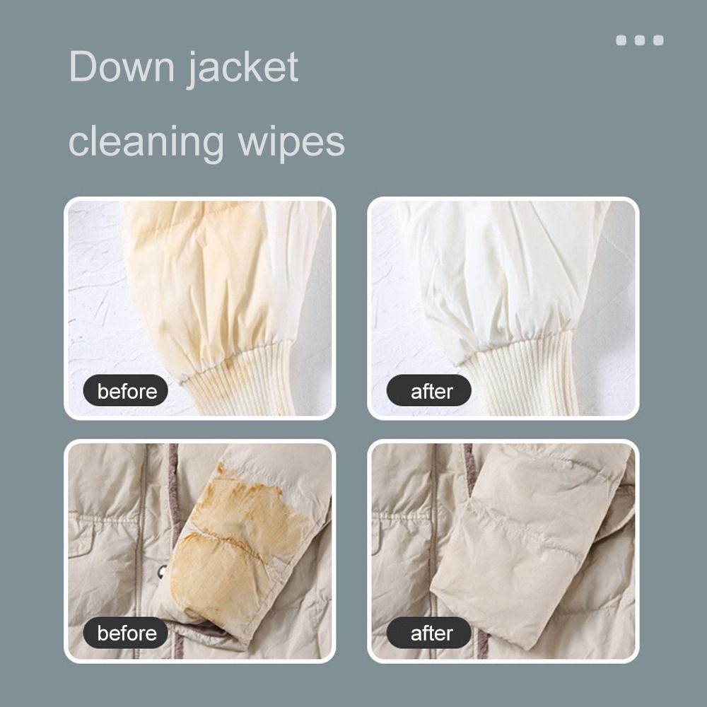 Stain Removal Down Coat Cleaning Care Decontamination Wipes Jackets eBay