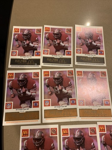 Lot of (35) 1986 McDonald's Football 49ers Dwight Clark 20 Black & 15 Orange Tab - Picture 2 of 9