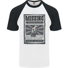 Wanted Remote Control Funny TV Lost Misplaced Mens S/S Baseball T-Shirt