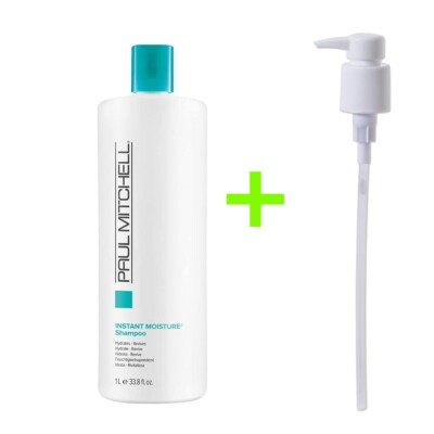 Paul Mitchell Instant Moisture Shampoo 33.8 fl oz 1 L(1 liter) with Pump