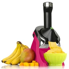 Yonanas 988HP Deluxe Vegan Non-Dairy Frozen Fruit Soft Serve Dessert Maker, B...