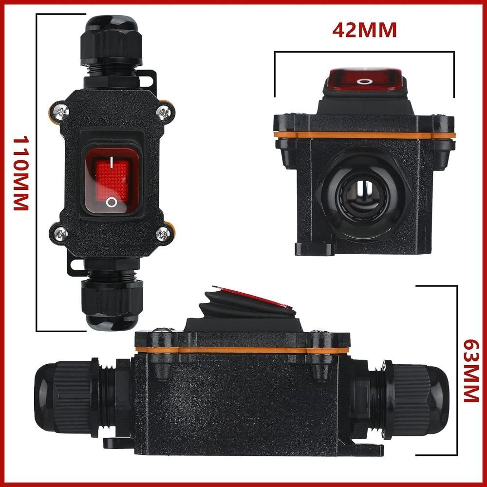 12V DC 20A Rocker Switch Outdoor Toggle Switch Mechanical Equipment ...