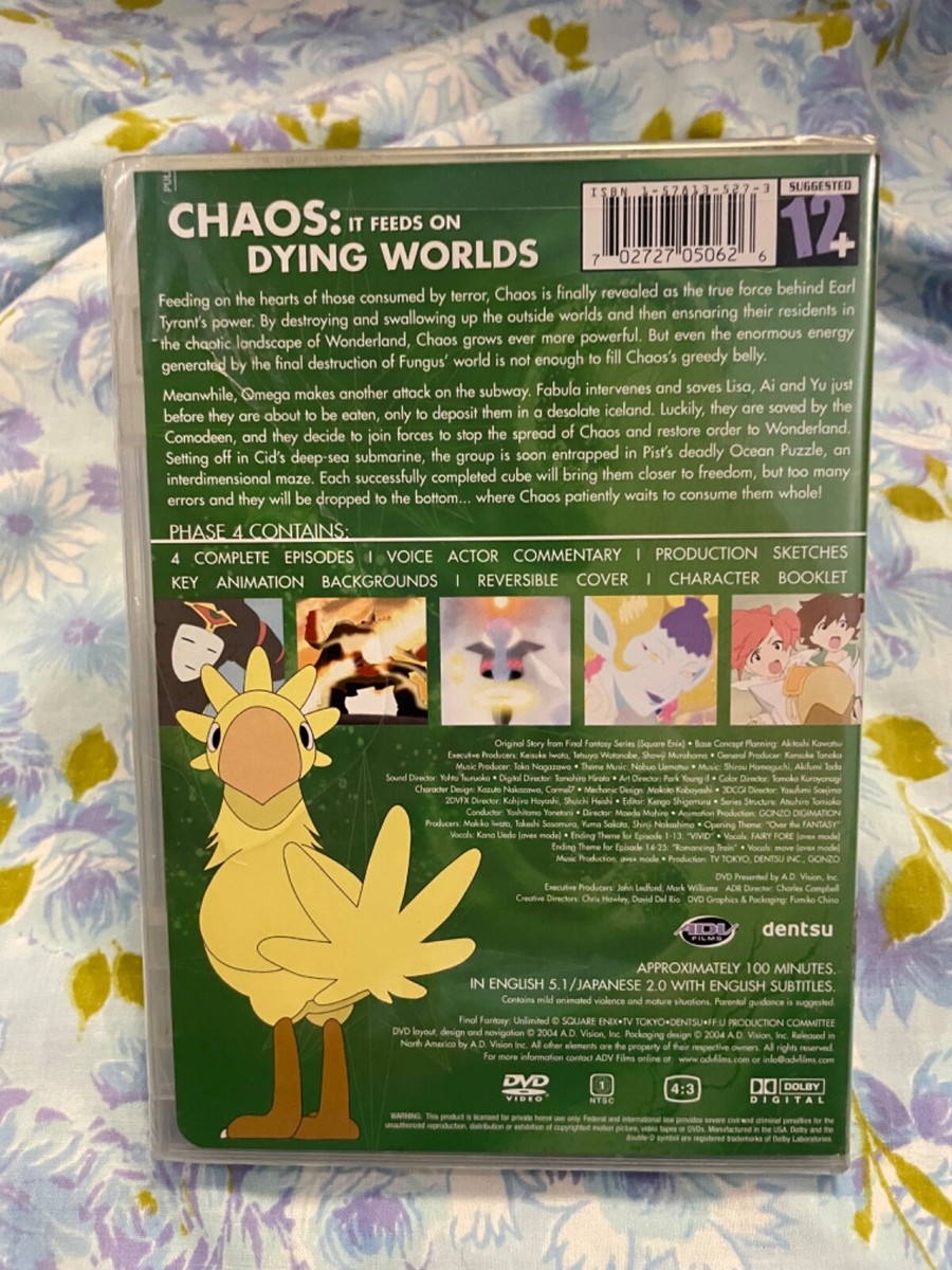 DVD Final Fantasy Unlimited BRAND NEW ADV Films Anime Phase 4 four