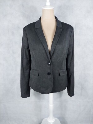 Blazer Mexx Jacke Gr. 42 (38/M/36/S) grau schwarz elegant classic Party jacket