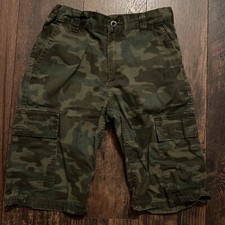 Levis Cargo Shorts Boys Youth 10 Regular Green Camouflage Outdoors Casual Teens
