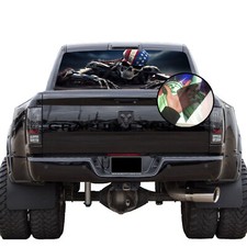 Truck Back Window Graphics Skeleton American Flag P572 See Through Rear Decal Truck Back Window Graphics Skeleton American Flag P572 See Through Rear Decal
