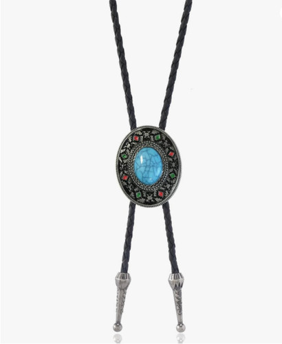 Western Bolo Tie For Men Women - Vintage-Turquoise-Bola Necktie-Accessories