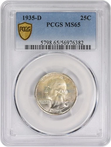 1935-D Washington Quarter MS65 PCGS