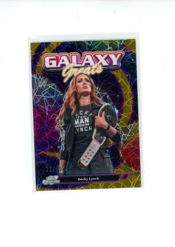 2026 Topps Chrome Cosmic WWE Becky Lynch #GG-22 Galaxy Greats Gold 29/50