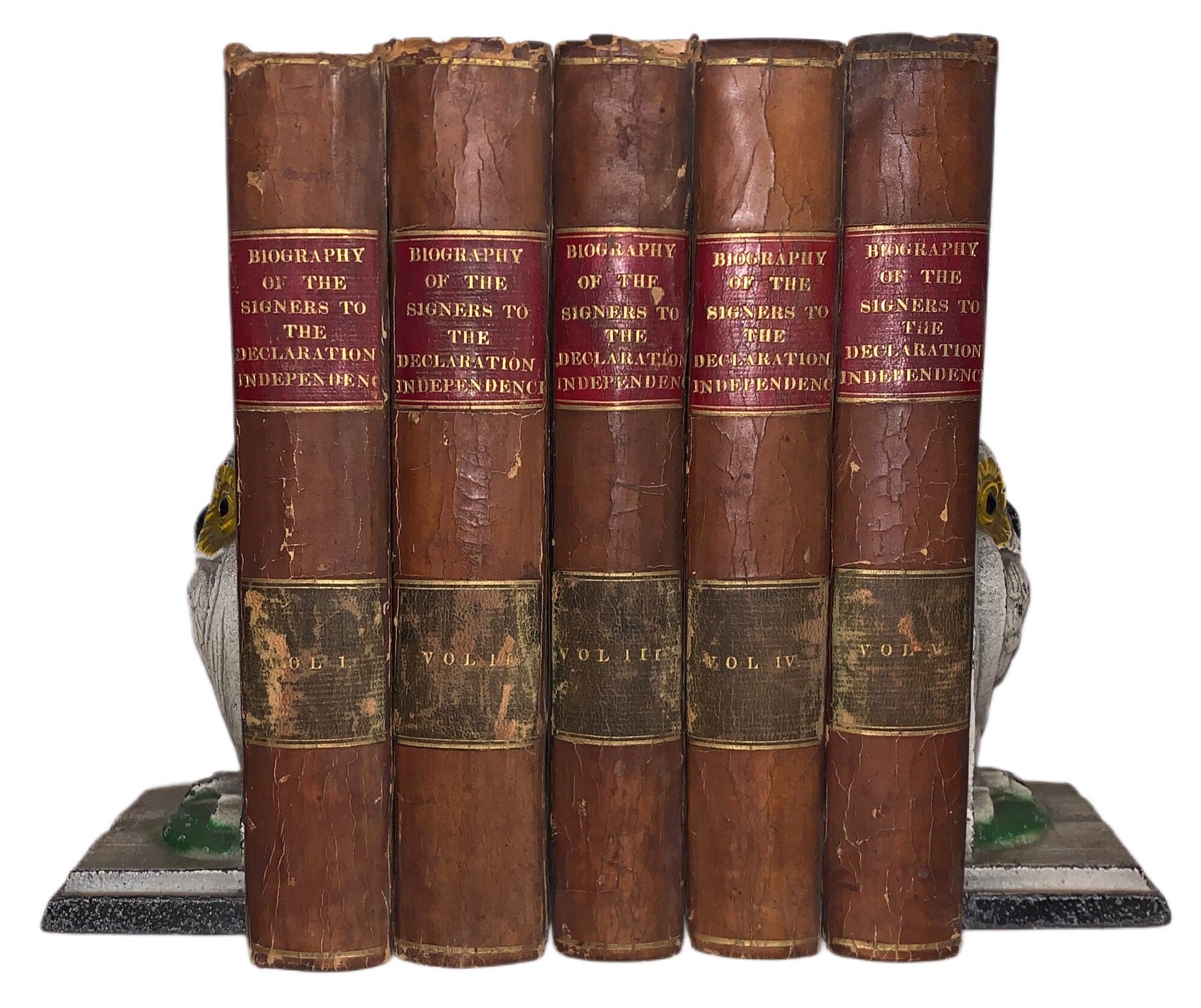 1828, Biography of the Signers to the Declaration of Independence, 5 Vol Set