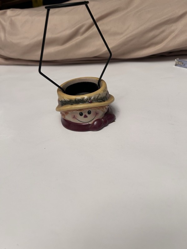 Snowman Cerarmic candle holder without top