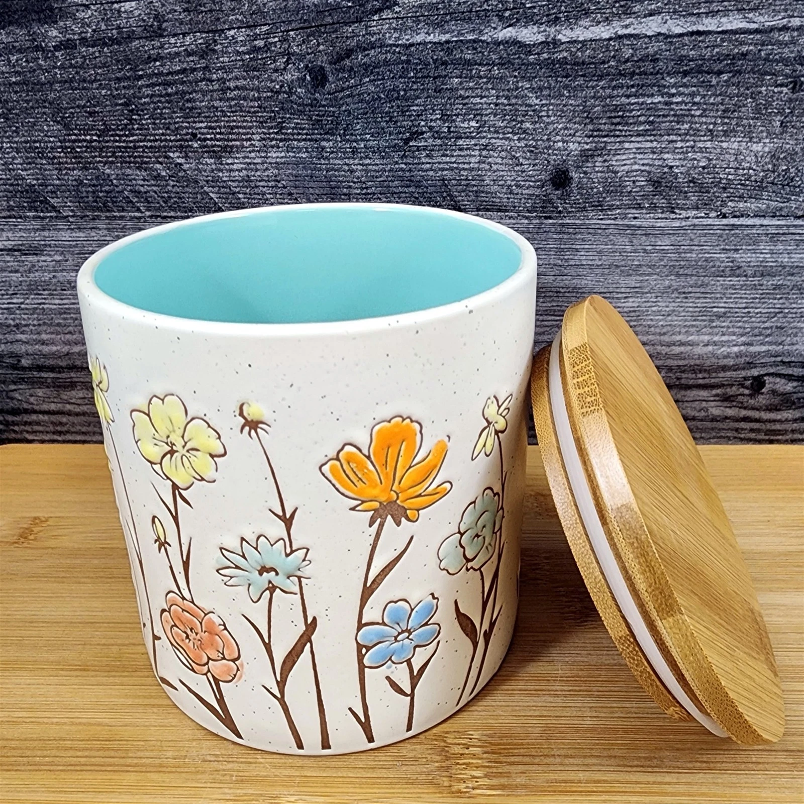 Blue Sky Summer Flower Canister - Thumbnail 3