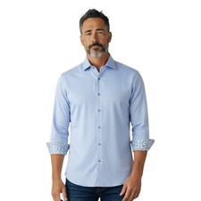 Size Large Robert Graham Classic Fit Mens Dress Shirt Blue