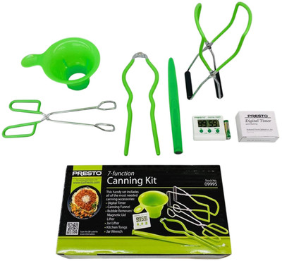 09995, 7-Function, 6-Piece Accessory Canning Kit, Green Presto 21-935 Model
