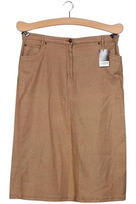 MARINA RINALDI Rock Damen Damenrock Gr. 50 Baumwolle Beige #ic6erib