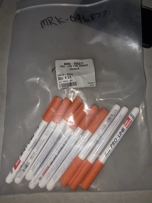 Lot Of 9 Markal 96877 Pro-Line Orange Paint Marker Fine Tip 1/16" - Image 1 of 2