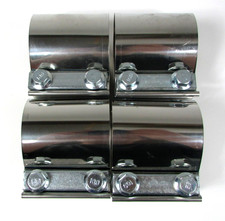 4x Exhaust Clamp 3inch Butt Joint Exhaust Muffler Clamp Band For Pipe Connection 4x Exhaust Clamp 3inch Butt Joint Exhaust Muffler Clamp Band For Pipe Connection