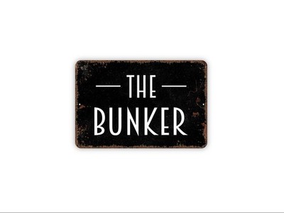 The Bunker Sign | Rustic Wall Decor | Metal Sign or Canvas for Man Caves