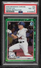 2020 Bowman Chrome Green Refractor 65/99 Gavin Lux #83 PSA 8 ni4