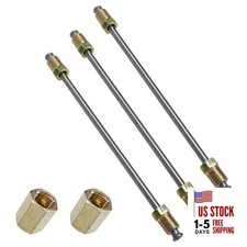 3PCS 3/16" Brake Line Kit with Fittings, 10" Long Inverted Double-Flared 10IN