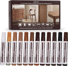12 Colors Furniture Touch up Markers, Wood Scratch Repair Markers for Scratches,
