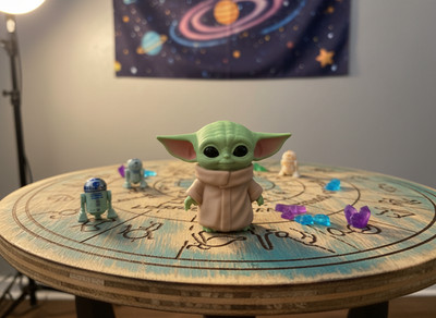 Cute Green Alien Foundling Figure 3D Printed 2.5'' Sci-Fi Desk Toy