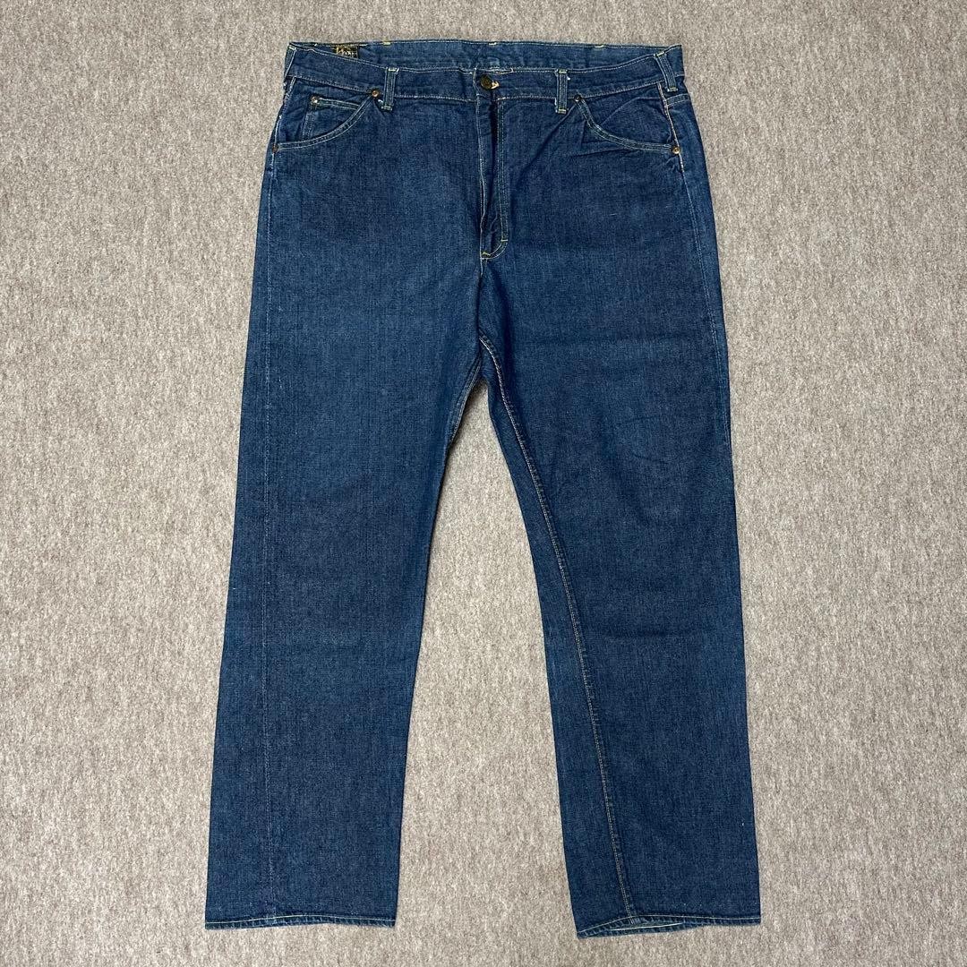 Lee 60s Vtg Denim Pants Jeans 101Z Side Black Tag Leather Patch Men's Bottom image 2