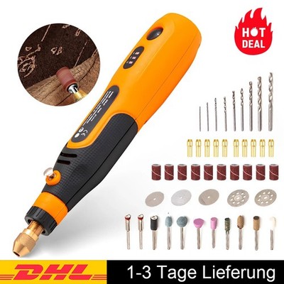 46-Teilig 3.6V Dremel Multifunktionswerkzeug USB Akku für Mehrzweck Drehwerkzeug