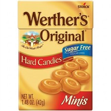 Werther's Original Sugar Free Minis Hard Candies 1.48oz Caramel Flavor Treat