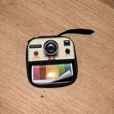 NEW Mini Polaroid Headphones/Earbuds Metal Travel Case With Zipper