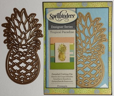 Spellbinders Thin Die Tropical Paradise Designer Series Pineapple Fruit Summer