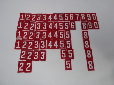 BSA Boy Scouts of America Red/White Troop Number Patches, Pre-owned