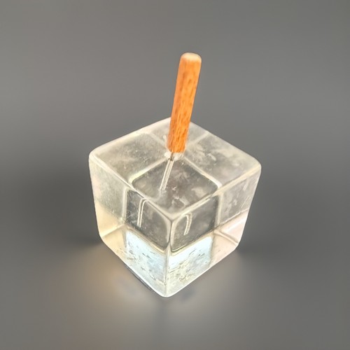 Vintage Dollhouse Miniature Artisan Ice Block with Pic