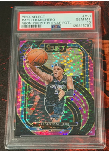 Paolo Banchero 2024-25 Panini Select 2/5 Pink Pulsar Premier Level Psa 10