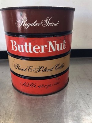 Butter-Nut VINTAGE Perk-O-Lectric Coffee Tin Can 48Oz 3 LBS No Lid