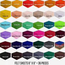 6" x 6" Acrylic Felt Sheets by FabricLA