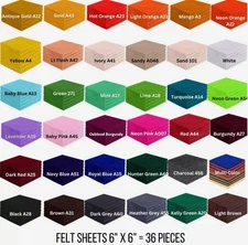 6" x 6" Acrylic Felt Sheets by FabricLA