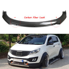 Car Front Bumper Lip Spoiler Splitter Kit Carbon Fiber Style For Kia Sportage Car Front Bumper Lip Spoiler Splitter Kit Carbon Fiber Style For Kia Sportage