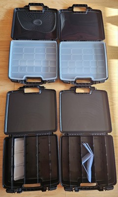 Lot 4 -Flambeau Adjustable Compartment Box  Compartments, Plastic, Carry Cases