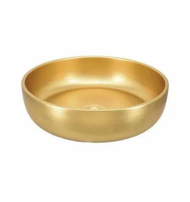 Native Trails PML1616-G Bliss 16'' Circular Fireclay Bathroom Sink 24K Matte Gold