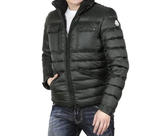 Moncler Men’s Black Down Puffer Jacket Full Zip Hood Stand-Up Collar M-3 image 8