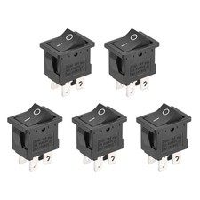 5Pack Boat Rocker Switch Black Toggle Switch 4Pins ON/OFF AC 250V/6A 125V/10A